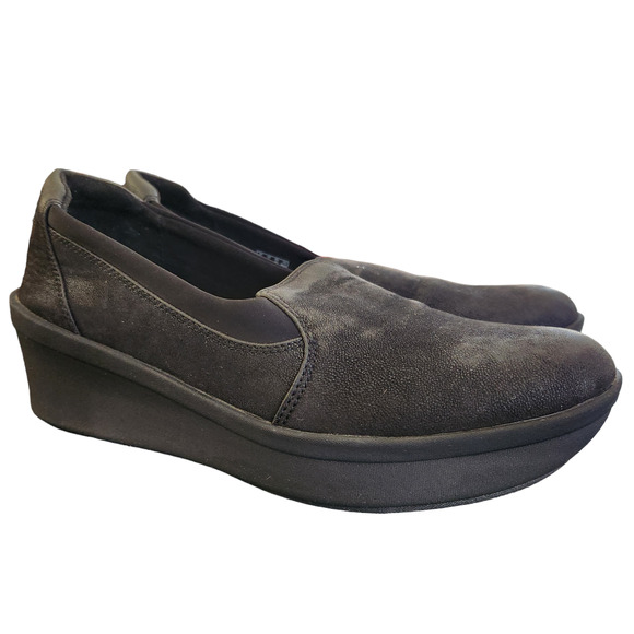 Clarks Women's Step Rose Moon Platform, Black Textile, 9 M US - Picture 1 of 6